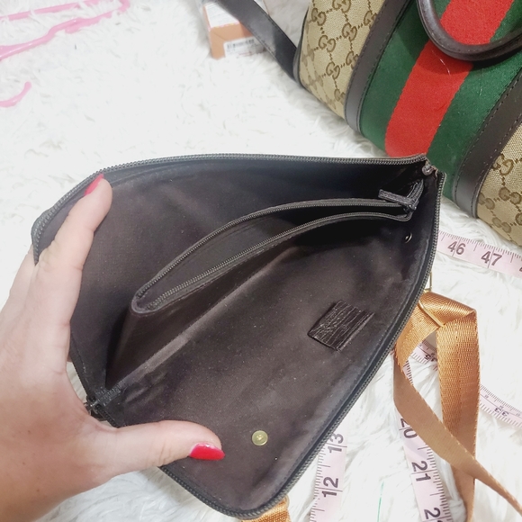 Authentic Gucci Brown Monogram Crossbody Bag. Includes 3 Straps. - Picture 8 of 15